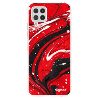 Picasee husă transparentă din silicon pentru Samsung Galaxy A22 A225F 4G - Red black