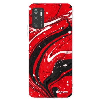 Picasee husă transparentă din silicon pentru Xiaomi Poco M3 Pro 5G - Red black