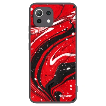Picasee husă neagră din silicon pentru Xiaomi 11 Lite 5G NE - Red black