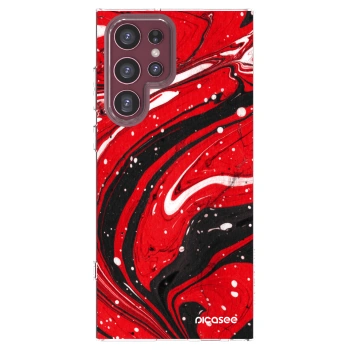 Picasee husă transparentă din silicon pentru Samsung Galaxy S22 Ultra 5G - Red black