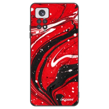 Picasee husă neagră din silicon pentru Xiaomi Redmi Note 11 - Red black