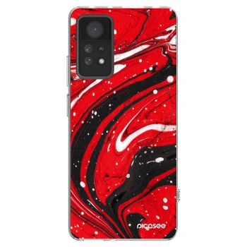 Picasee husă transparentă din silicon pentru Xiaomi Redmi Note 11 Pro 5G - Red black