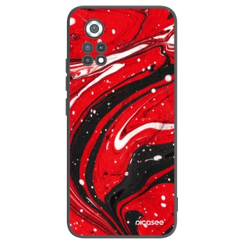 Picasee husă neagră din silicon pentru Xiaomi Poco X4 Pro 5G - Red black