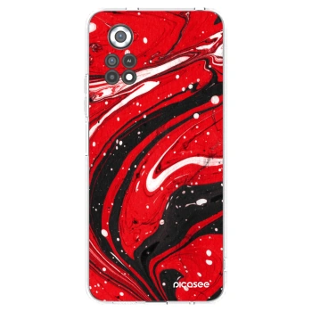 Picasee husă transparentă din silicon pentru Xiaomi Poco X4 Pro 5G - Red black