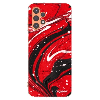 Picasee husă transparentă din silicon pentru Samsung Galaxy A13 4G A135 - Red black