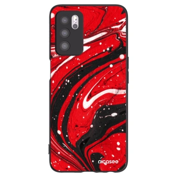 Picasee husă neagră din silicon pentru OPPO A16s - Red black