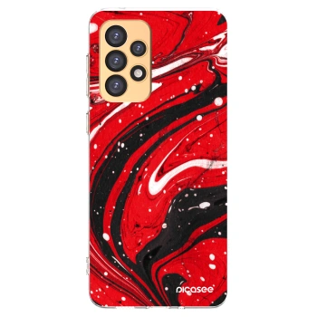 Picasee husă transparentă din silicon pentru Samsung Galaxy A33 5G A336 - Red black