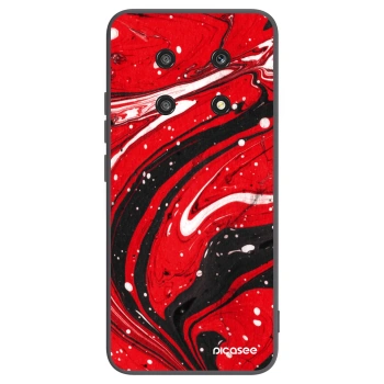 Picasee husă neagră din silicon pentru Honor Magic4 Lite 5G - Red black