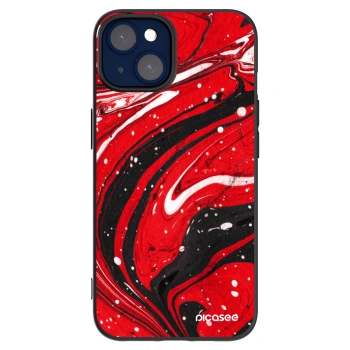 Picasee husă neagră din silicon pentru Apple iPhone 14 - Red black