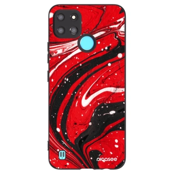 Picasee husă neagră din silicon pentru Realme C21Y - Red black
