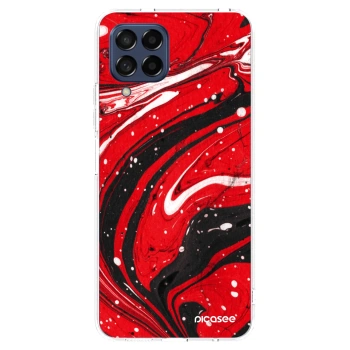 Picasee husă transparentă din silicon pentru Samsung Galaxy M53 5G - Red black