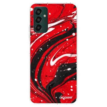 Picasee husă transparentă din silicon pentru Samsung Galaxy M13 M135F - Red black