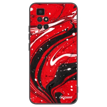 Picasee husă neagră din silicon pentru Xiaomi Redmi 10 (2022) - Red black