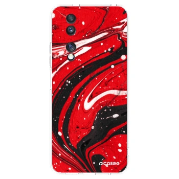Picasee husă transparentă din silicon pentru Honor 70 - Red black