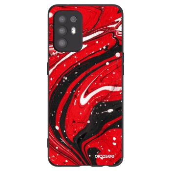 Picasee husă neagră din silicon pentru OPPO A94 5G - Red black