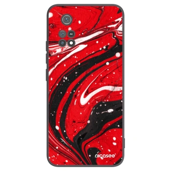 Picasee husă neagră din silicon pentru Xiaomi Poco M4 Pro - Red black