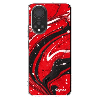 Picasee husă transparentă din silicon pentru Honor X7 - Red black