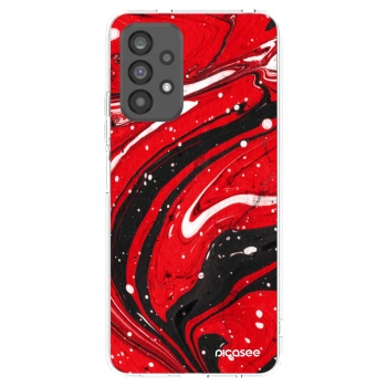 Picasee husă transparentă din silicon pentru Samsung Galaxy A73 5G - Red black