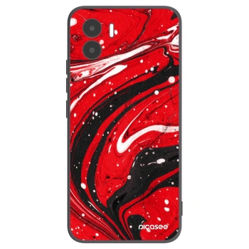 Picasee husă neagră din silicon pentru Xiaomi Redmi A1 - Red black