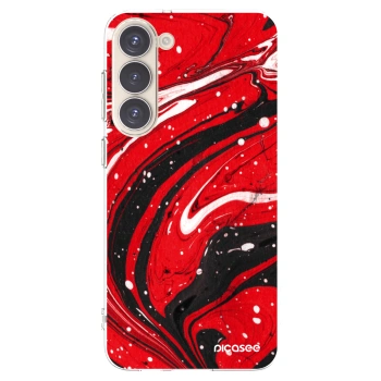 Picasee husă transparentă din silicon pentru Samsung Galaxy S23+ 5G - Red black