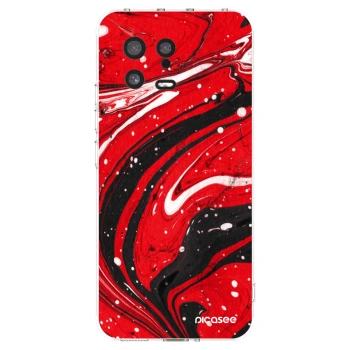 Picasee husă transparentă din silicon pentru Xiaomi 13 - Red black