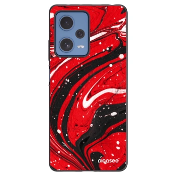 Picasee husă neagră din silicon pentru Xiaomi Redmi Note 12 Pro 5G - Red black
