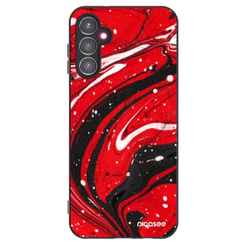 Picasee husă neagră din silicon pentru Samsung Galaxy A14 4G A145R - Red black