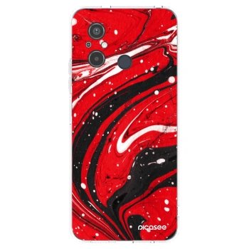 Picasee husă transparentă din silicon pentru Xiaomi Redmi 12C - Red black