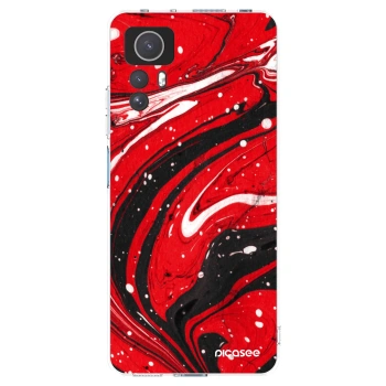 Picasee husă transparentă din silicon pentru Xiaomi Redmi Note 12S - Red black