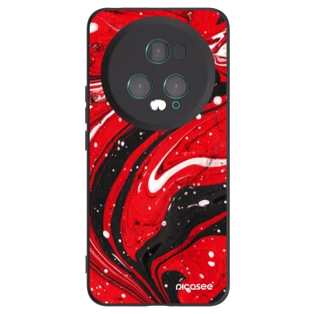 Picasee husă neagră din silicon pentru Honor Magic5 Pro - Red black