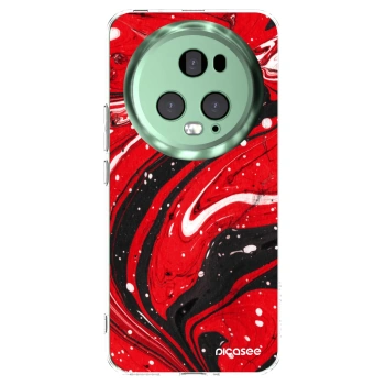 Picasee husă transparentă din silicon pentru Honor Magic5 Pro - Red black