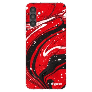 Picasee husă transparentă din silicon pentru Samsung Galaxy A04s A047F - Red black