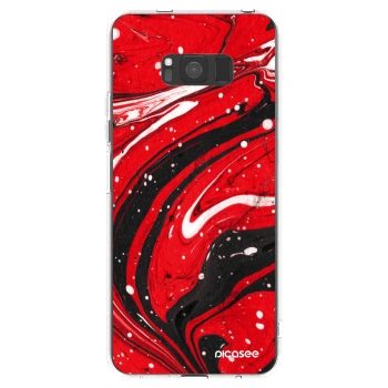 Picasee husă transparentă din silicon pentru Samsung Galaxy S8 G950F - Red black