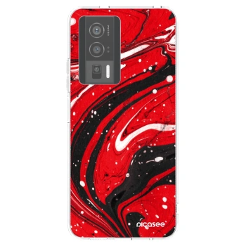 Picasee husă transparentă din silicon pentru Xiaomi Poco F5 Pro 5G - Red black