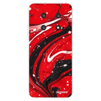 Picasee husă transparentă din silicon pentru Honor Magic4 Lite 5G - Red black