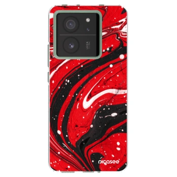 Picasee husă transparentă din silicon pentru Xiaomi 13T - Red black