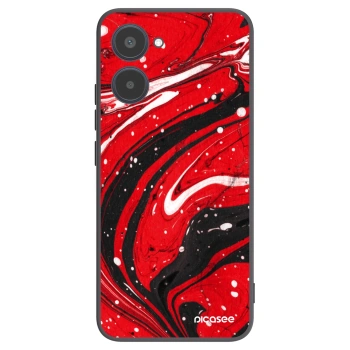 Picasee husă neagră din silicon pentru Realme 10 4G - Red black