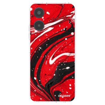 Picasee husă transparentă din silicon pentru Realme 10 4G - Red black