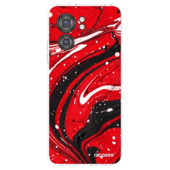 Picasee husă transparentă din silicon pentru Motorola Edge 40 - Red black