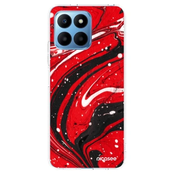 Picasee husă transparentă din silicon pentru Honor 70 Lite - Red black
