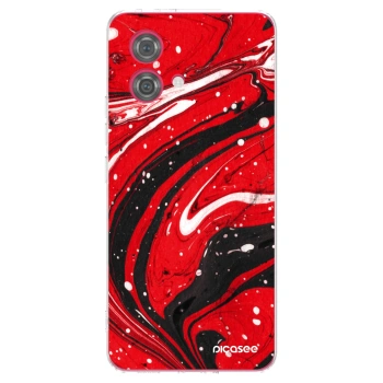 Picasee husă transparentă din silicon pentru Motorola Moto G84 5G - Red black
