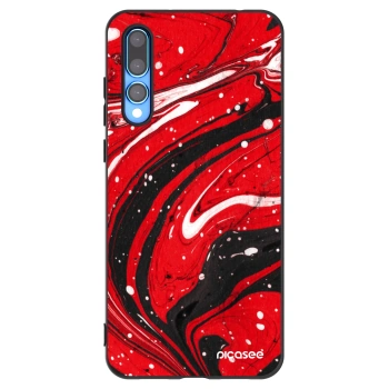Picasee husă neagră din silicon pentru Huawei P20 Pro - Red black