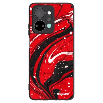 Picasee husă neagră din silicon pentru Honor X7a - Red black