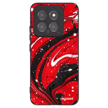 Picasee husă neagră din silicon pentru Xiaomi 14 - Red black