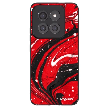 Picasee husă neagră din silicon pentru Xiaomi 14 Pro - Red black