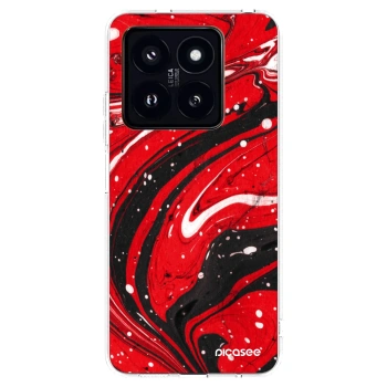 Picasee husă transparentă din silicon pentru Xiaomi 14 Pro - Red black