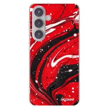Picasee husă transparentă din silicon pentru Samsung Galaxy S24 S921B 5G - Red black