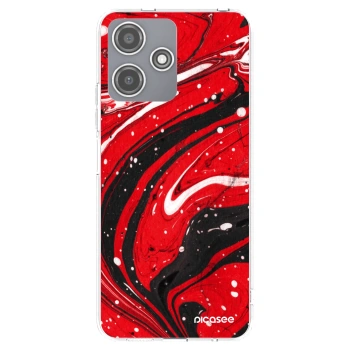 Picasee husă transparentă din silicon pentru Xiaomi Redmi 12 5G - Red black