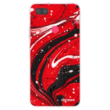 Picasee husă transparentă din silicon pentru Xiaomi Mi 8 Lite - Red black
