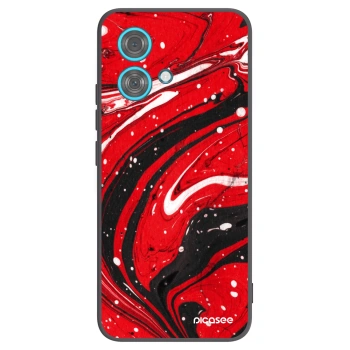 Picasee husă neagră din silicon pentru Motorola Edge 40 Neo - Red black
